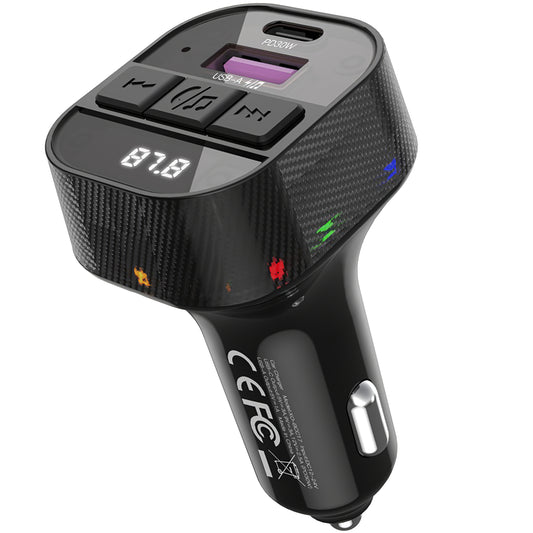 FM Bluetooth modulator XO Design BCC17-2, 1 x USB-A - 1 x USB-C