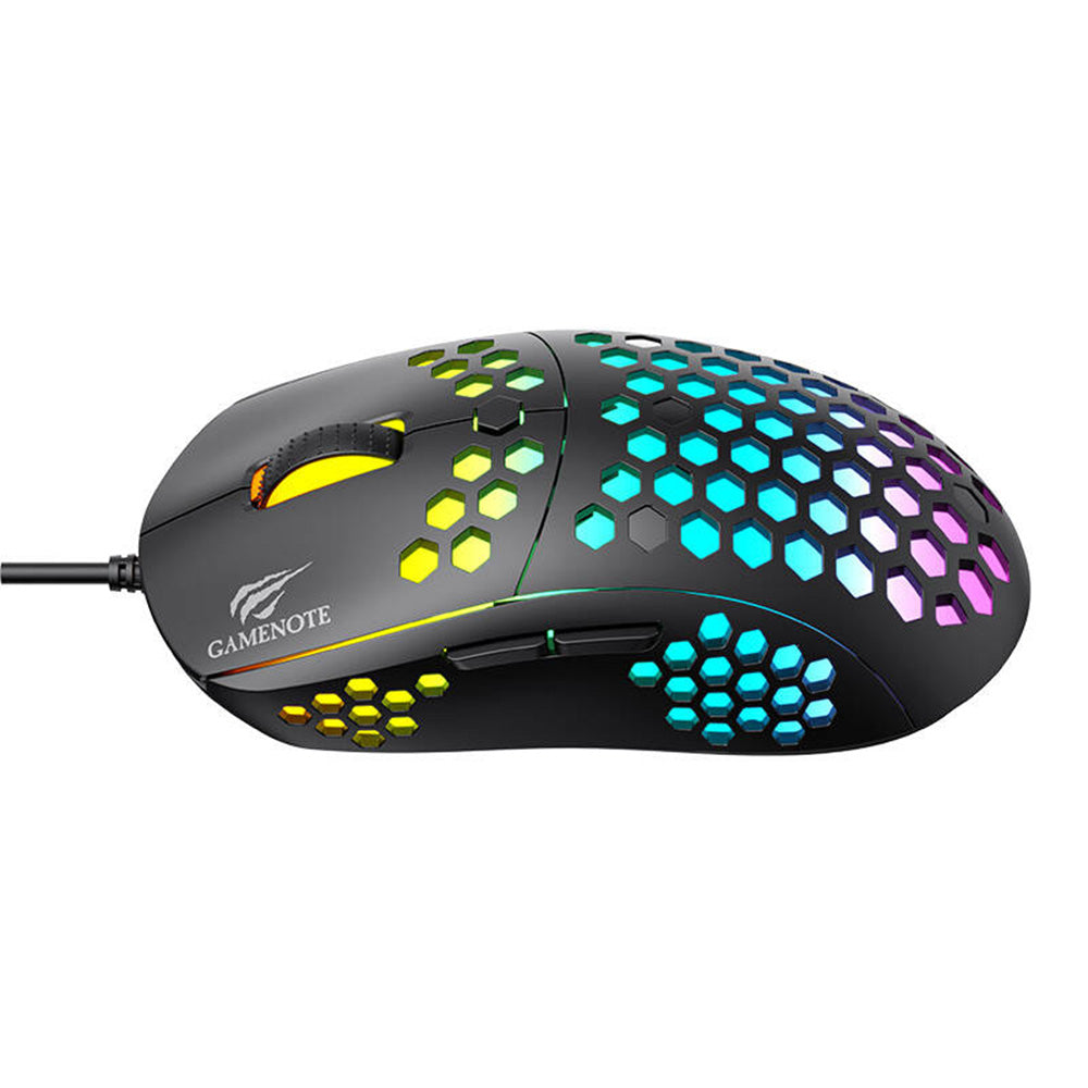 Gaming miš s kabelom USB HAVIT MS1032, RGB, 800DPI - 6400DPI, Crni