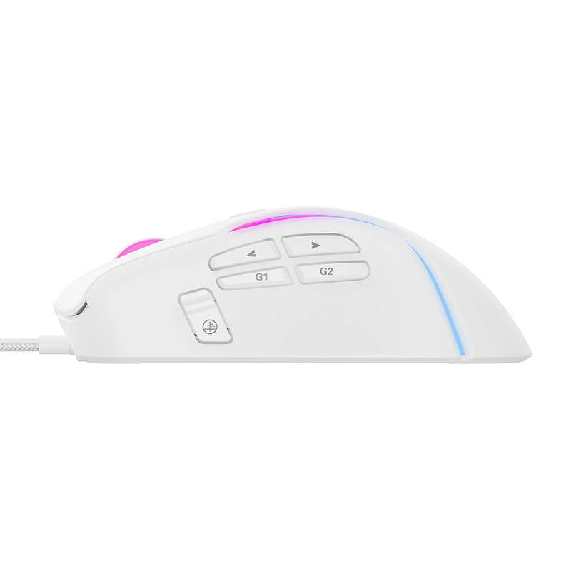 Gaming miš s kabelom USB HAVIT MS1033, RGB, 800DPI - 8000DPI, Bijeli