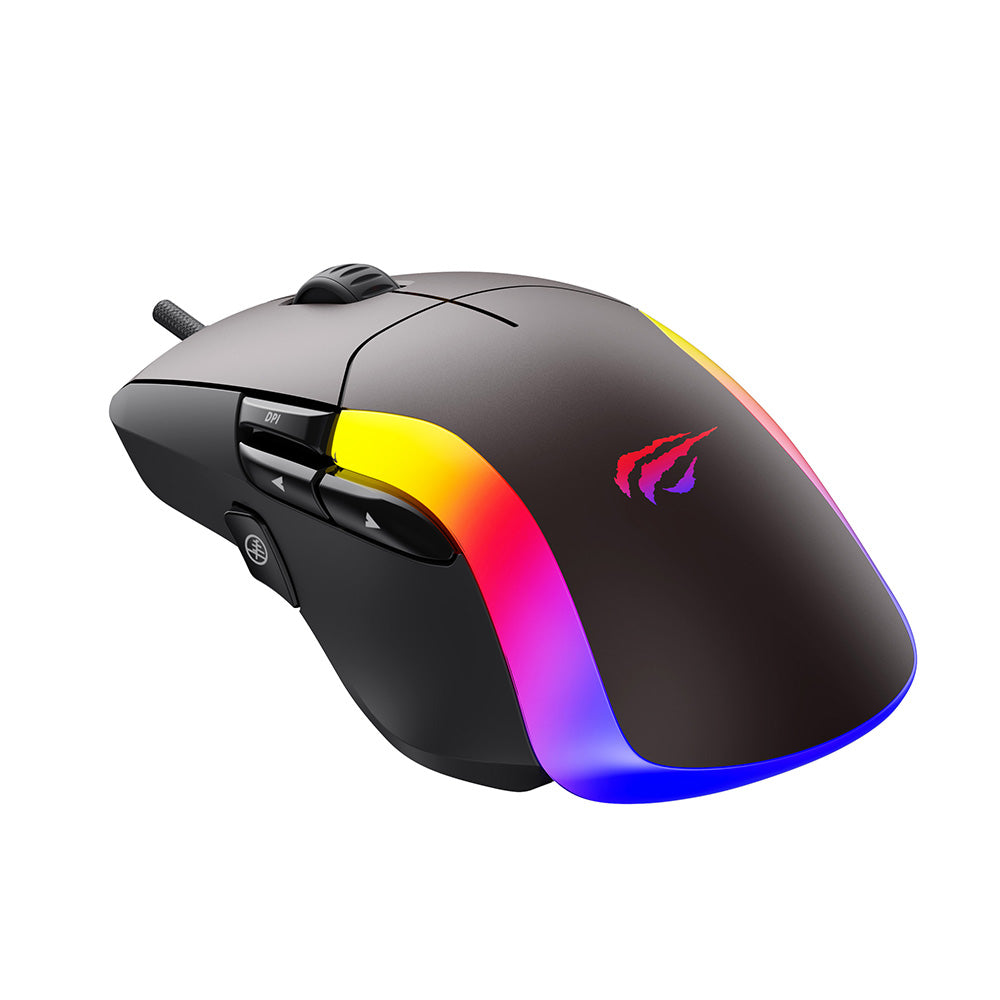 Gaming miš s kabelom USB HAVIT MS959S, RGB, 1200DPI - 8000DPI, 1.6m, Crno Okrno