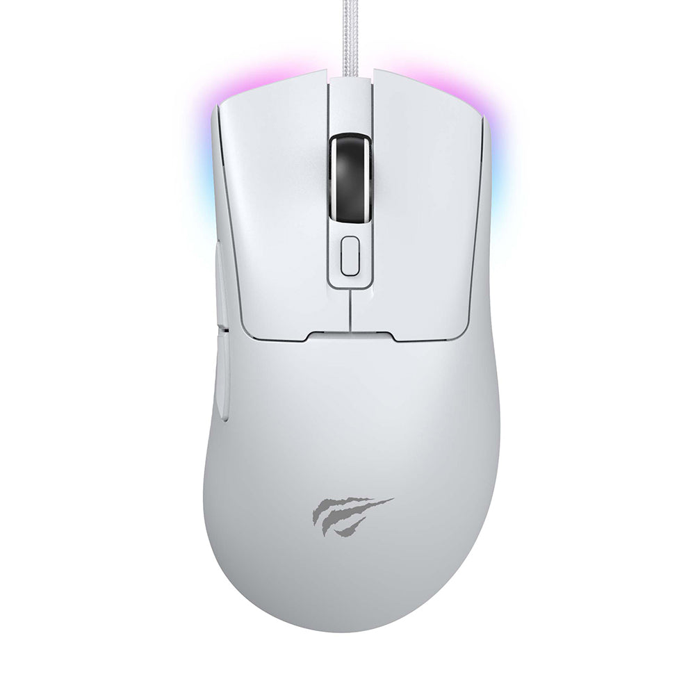 Gaming miš s kabelom USB HAVIT MS966, RGB, 800DPI - 12000DPI, 1.6m, Bijeli