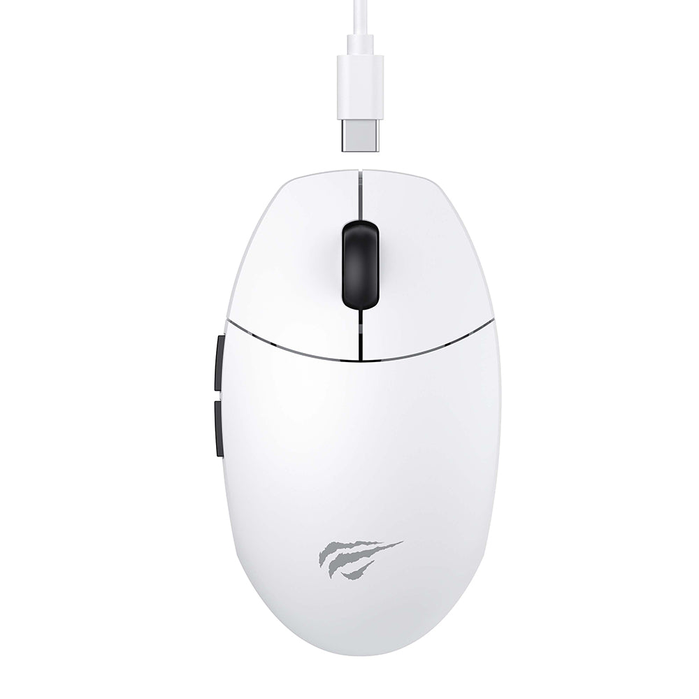 Bežični gaming miš HAVIT MS1039W, 800DPI - 7400DPI, Wi-Fi / Žičani, Bijeli
