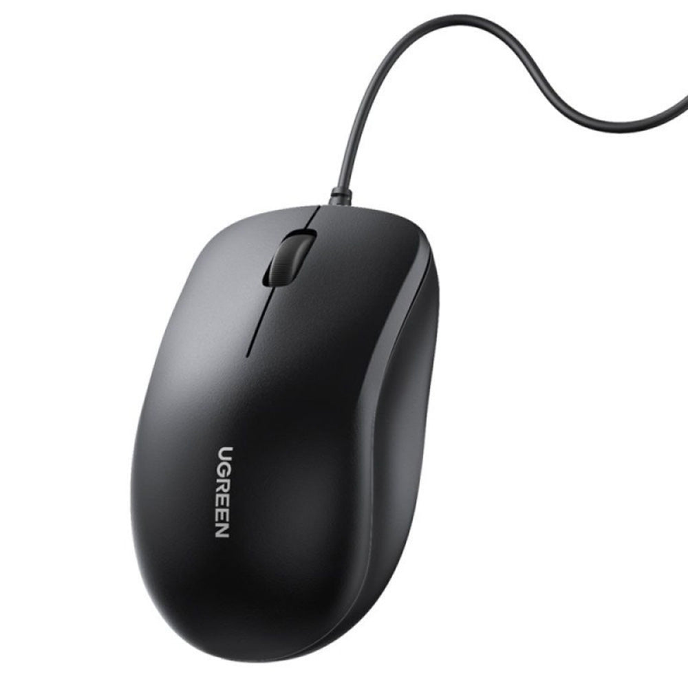 Miš s kabelom USB UGREEN MU007, 1200DPI, 1.5m, Crni