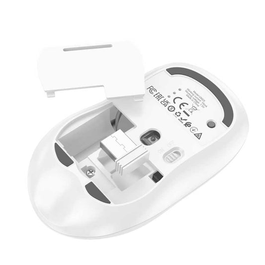 Bežični miš HOCO GM25, 1600DPI, BT / Wi-Fi, Bijeli