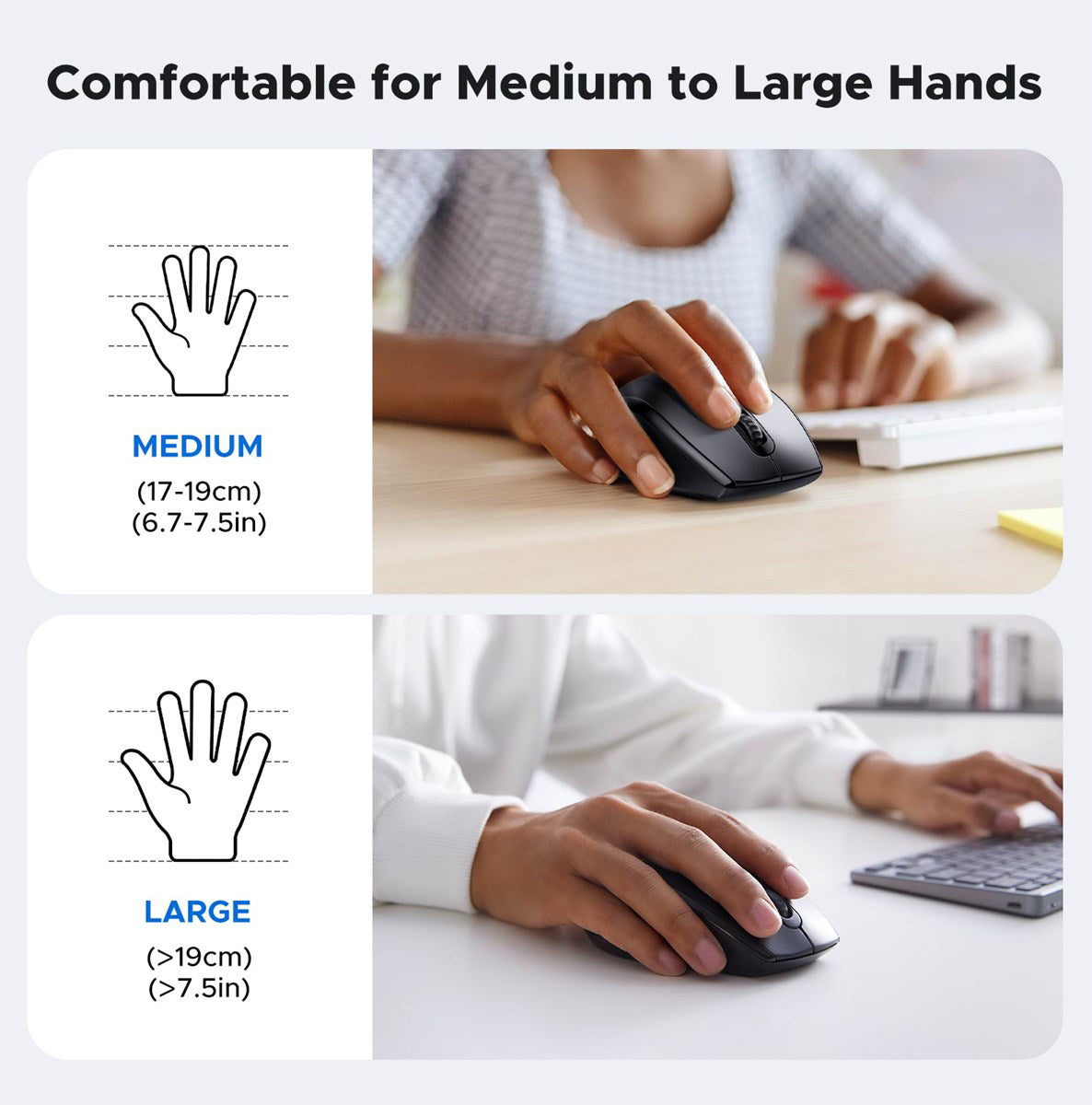 Bežični miš UGREEN M511, 1600DPI, Crni