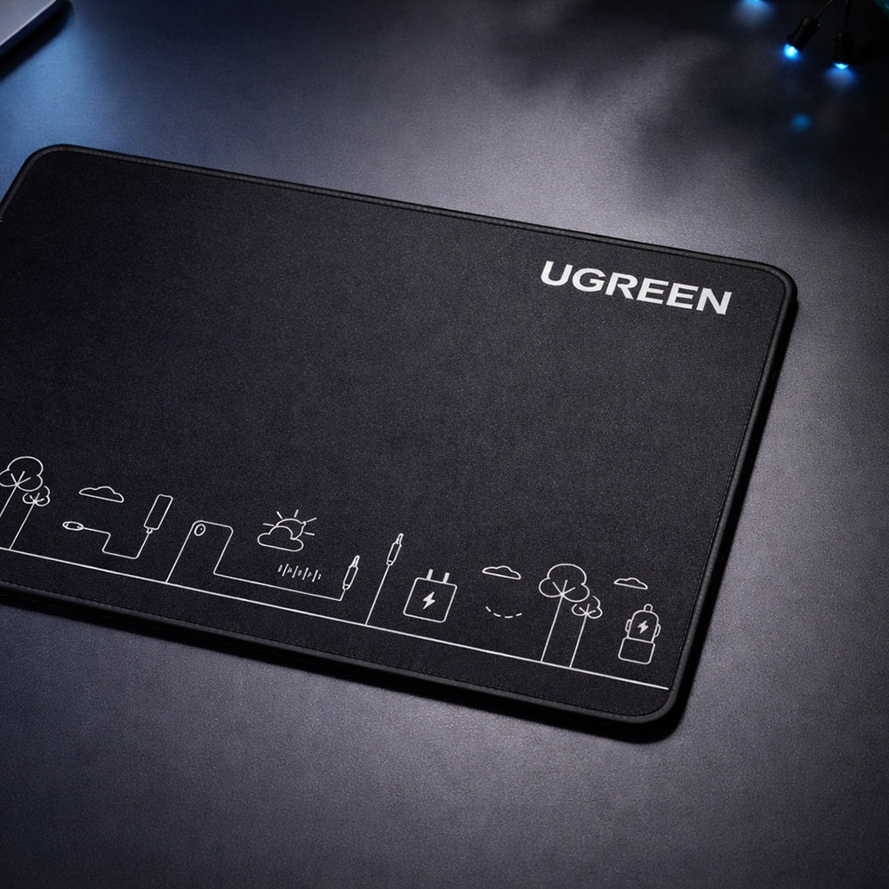 Podloga za miš Gaming UGREEN CY016, 260mm x 200mm x 4mm, Crna
