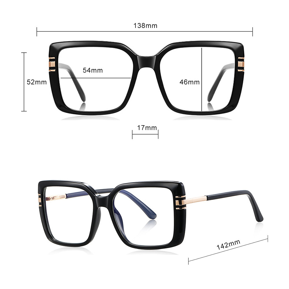 Naočale za računalo za žene Techsuit 2270, protiv plavog svjetla, crne