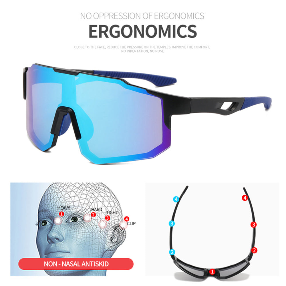 Unisex Biciklističke Naočale Techsuit 9337, UV Zaštita, Crno Plave