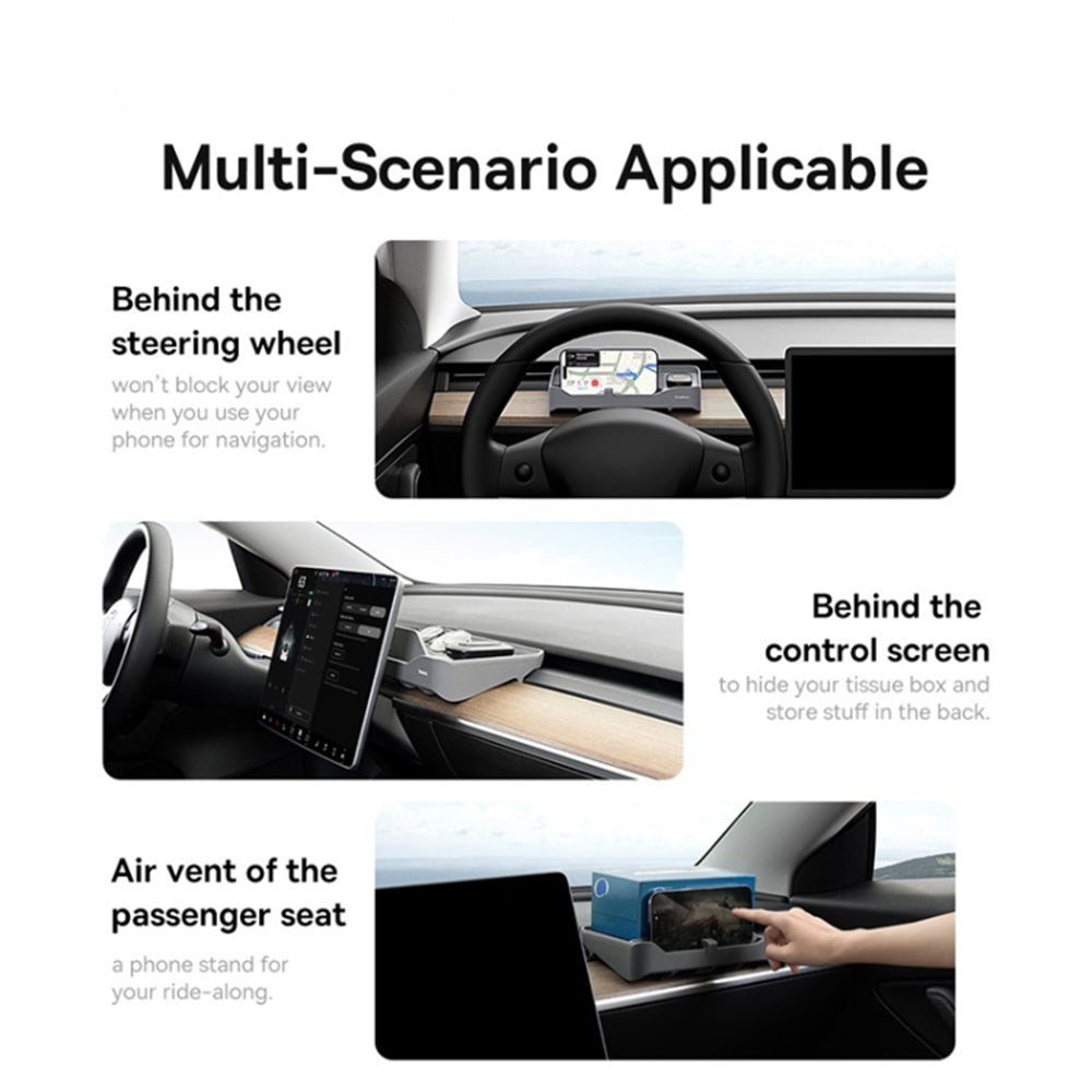Organizator Auto s čitačem kartica ETC Baseus T-Space za automobil Telsa C20251301811-00