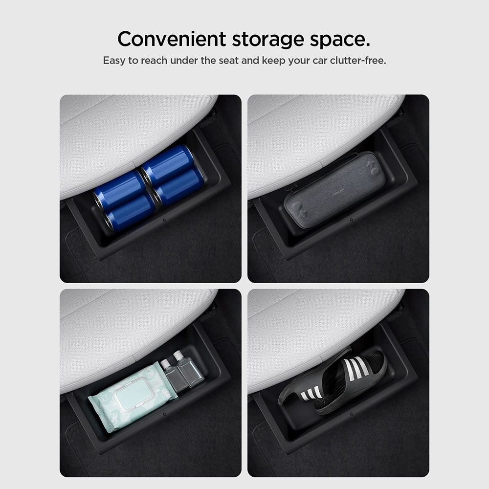 Auto organizator Spigen TO222J s montažom ispod sjedala za Tesla Y Juniper, Set 2 komada