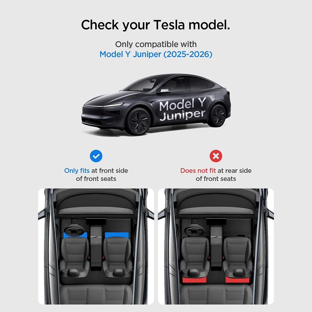 Auto organizator Spigen TO222J s montažom ispod sjedala za Tesla Y Juniper, Set 2 komada