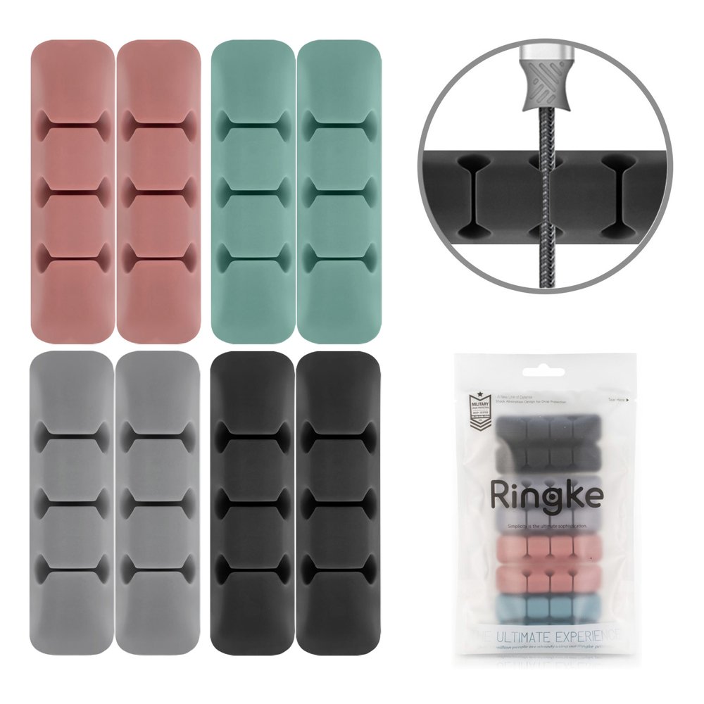 Organizator kabela Ringke, Set 8 komada, Razne boje
