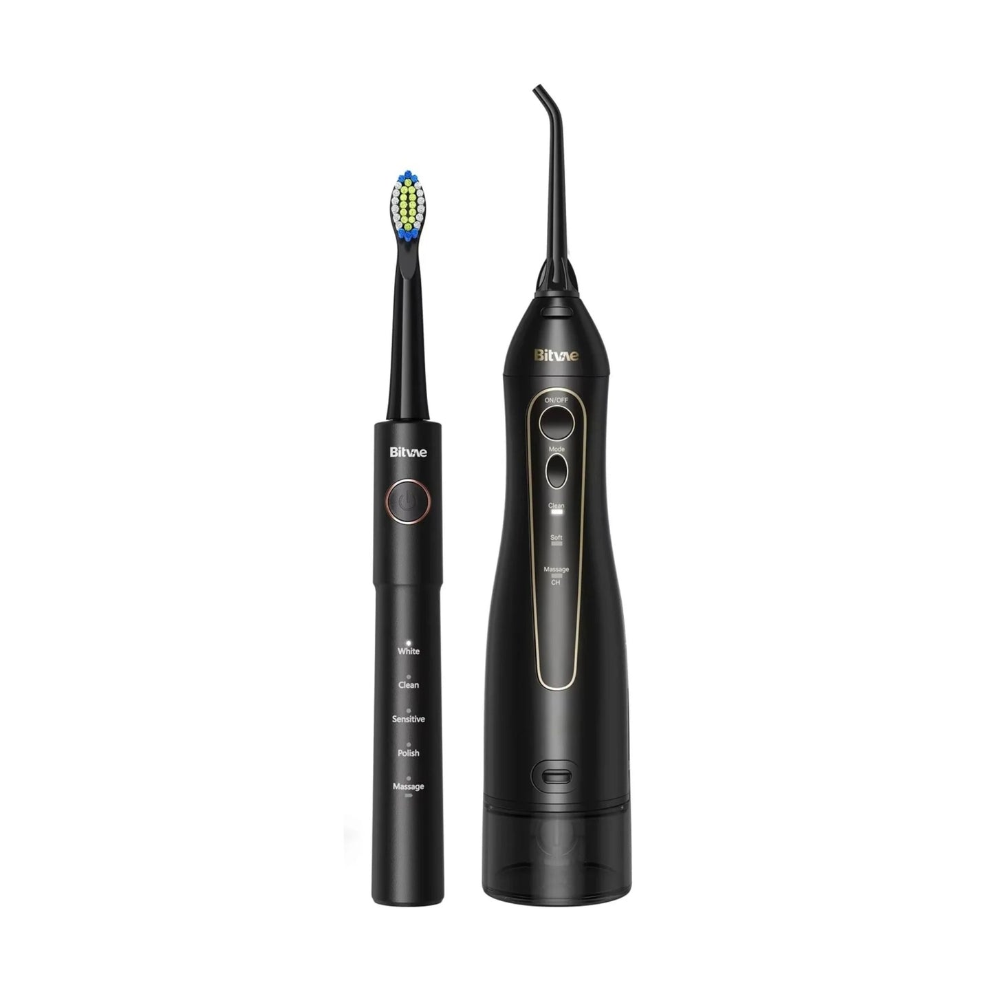 Električna četkica za zube i oralni irigator Bitvae E11 + F5020E, Crna