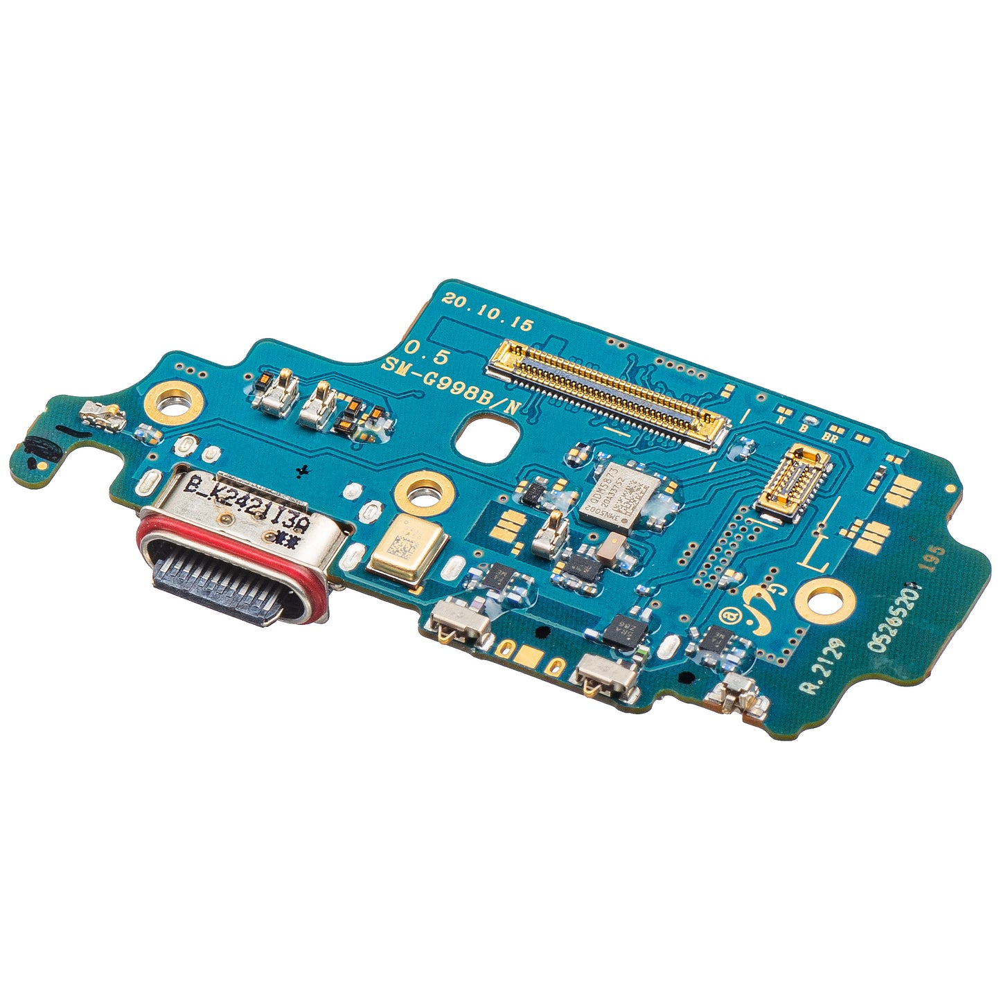 Ploča s konektorom za punjenje - Mikrofon - Modul čitača SIM Samsung Galaxy S21 Ultra 5G G998, Service Pack GH96-14064A
