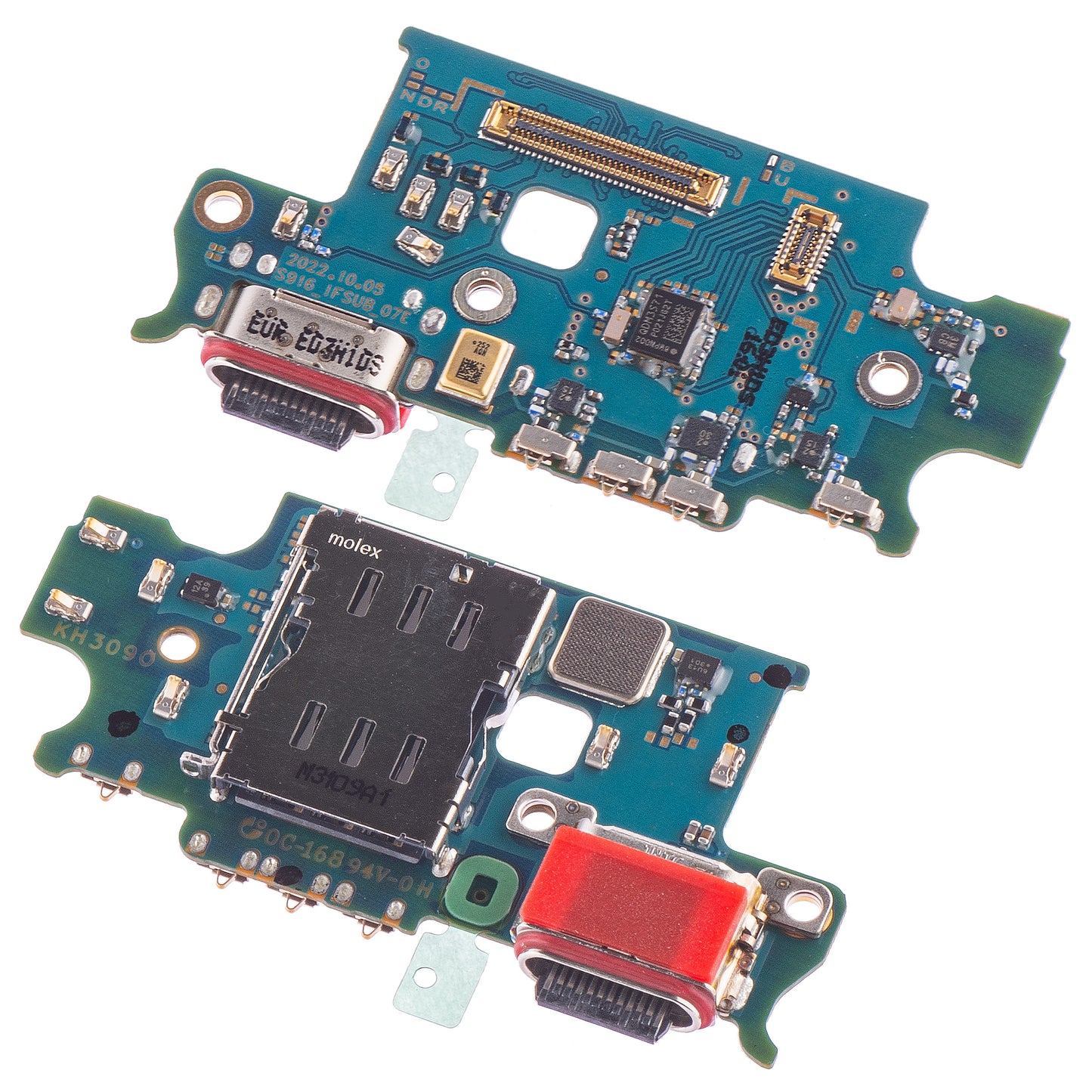 Ploča s konektorom za punjenje - Mikrofon - Modul čitača SIM Samsung Galaxy S23+ S916, Service Pack GH96-15620A