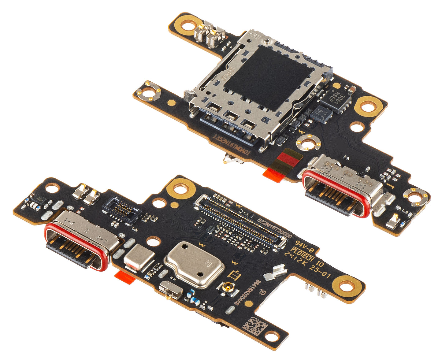 Ploča s konektorom za punjenje - Mikrofon - Modul čitača SIM Xiaomi Poco F6, Service Pack 5600010N16T00