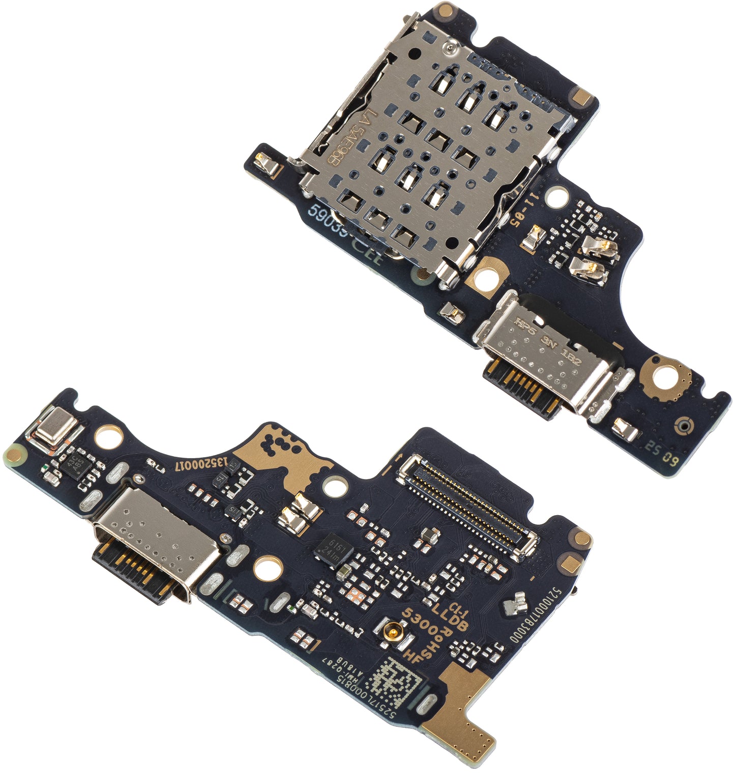 Ploča s konektorom za punjenje - Mikrofon - Modul čitača SIM Xiaomi Poco M7 Pro 5G / Redmi Note 14 5G, Service Pack 56002100O1700