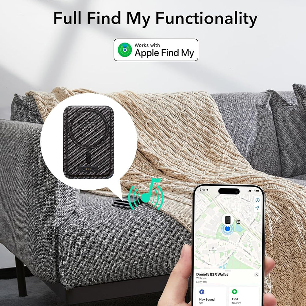 Novčanik Magsafe, ESR, Classic Geo Carbon, Crna