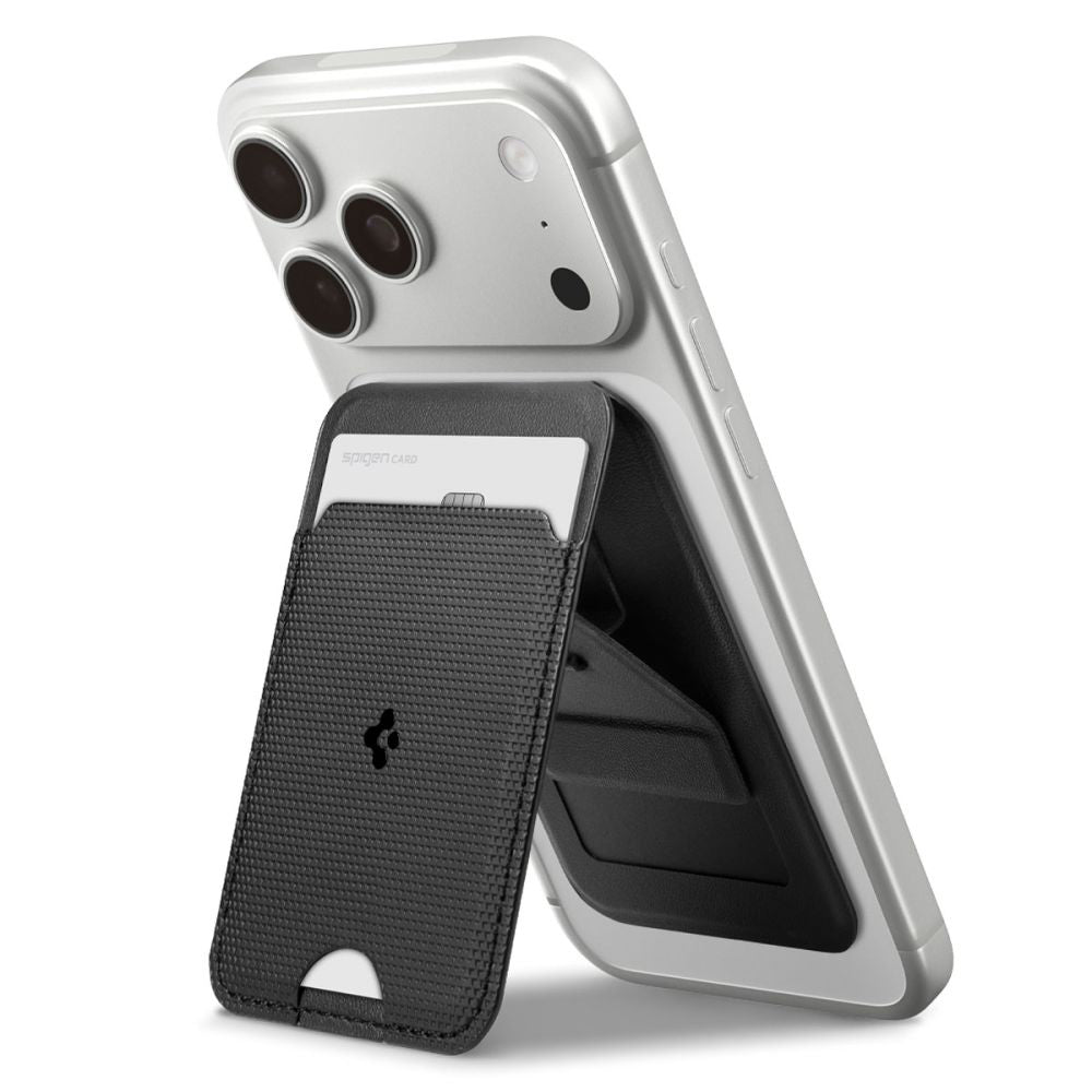 Portofel MagSafe, Spigen, Slim Fold S314-1, Crni AFA10405