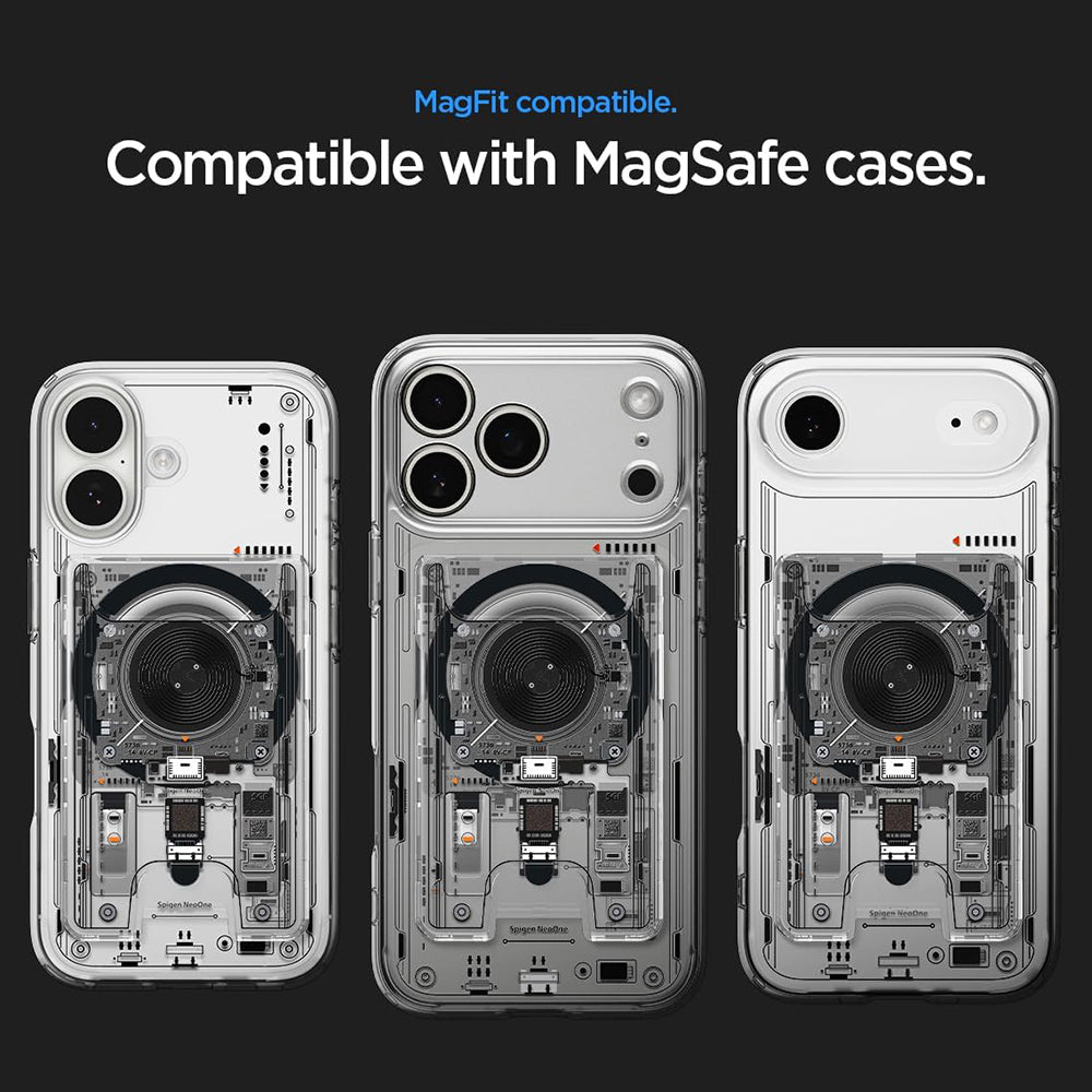 MagSafe novčanik, Spigen, Ultra Hybrid Zero One, Prozirna AFA11403
