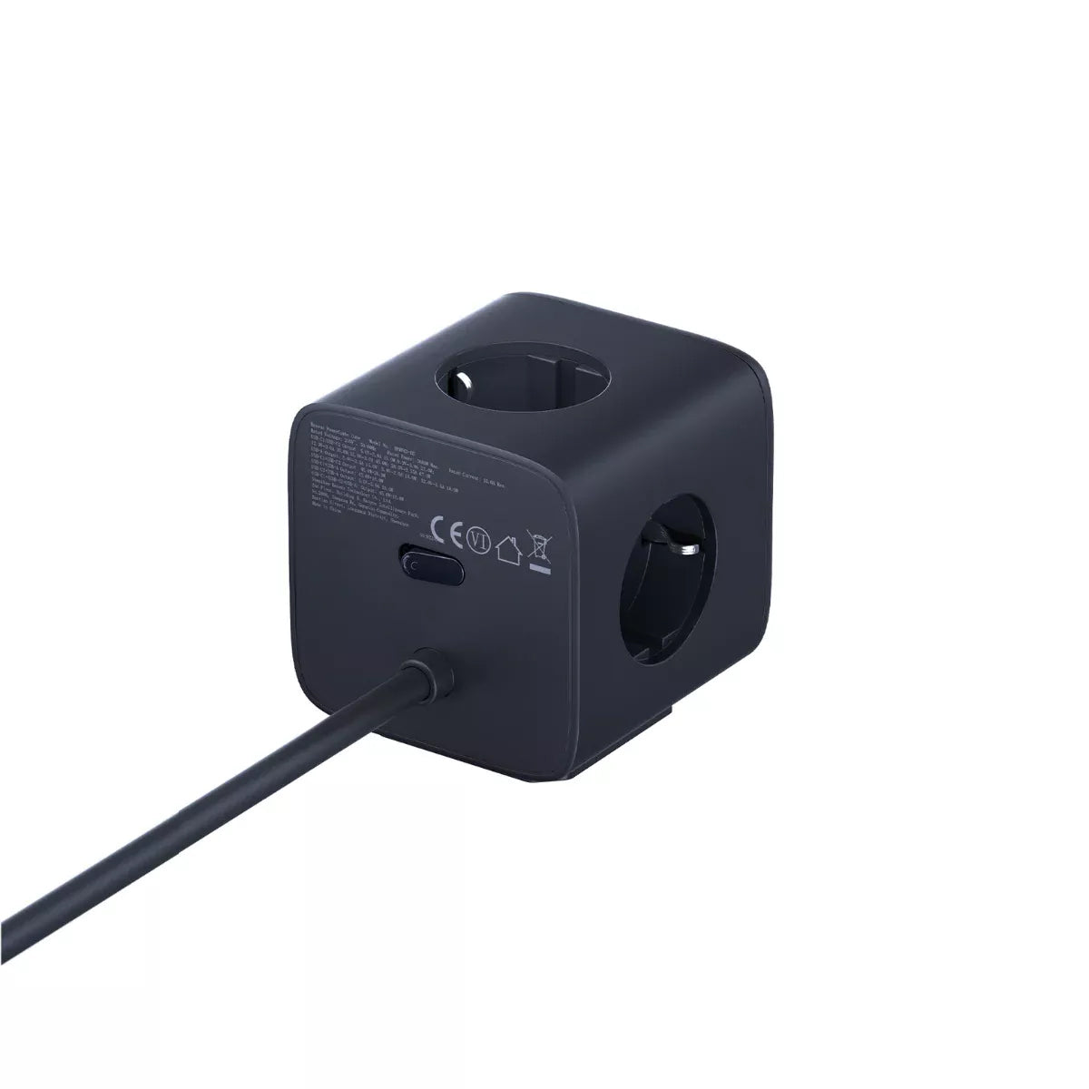 Produžni kabel Baseus EnerFill FA11, 3 x Schuko - 1 x USB-A - 2 x USB-C, Crna E00082100123-00
