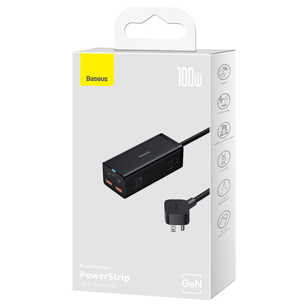 Produžni kabel Baseus PowerCombo US, 1 x Utičnica, Crni PSZM000201