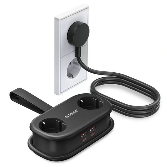 Produžni kabel Orico AP3, 2 x Schuko - 2 x USB-A - 2 x USB-C, Crni