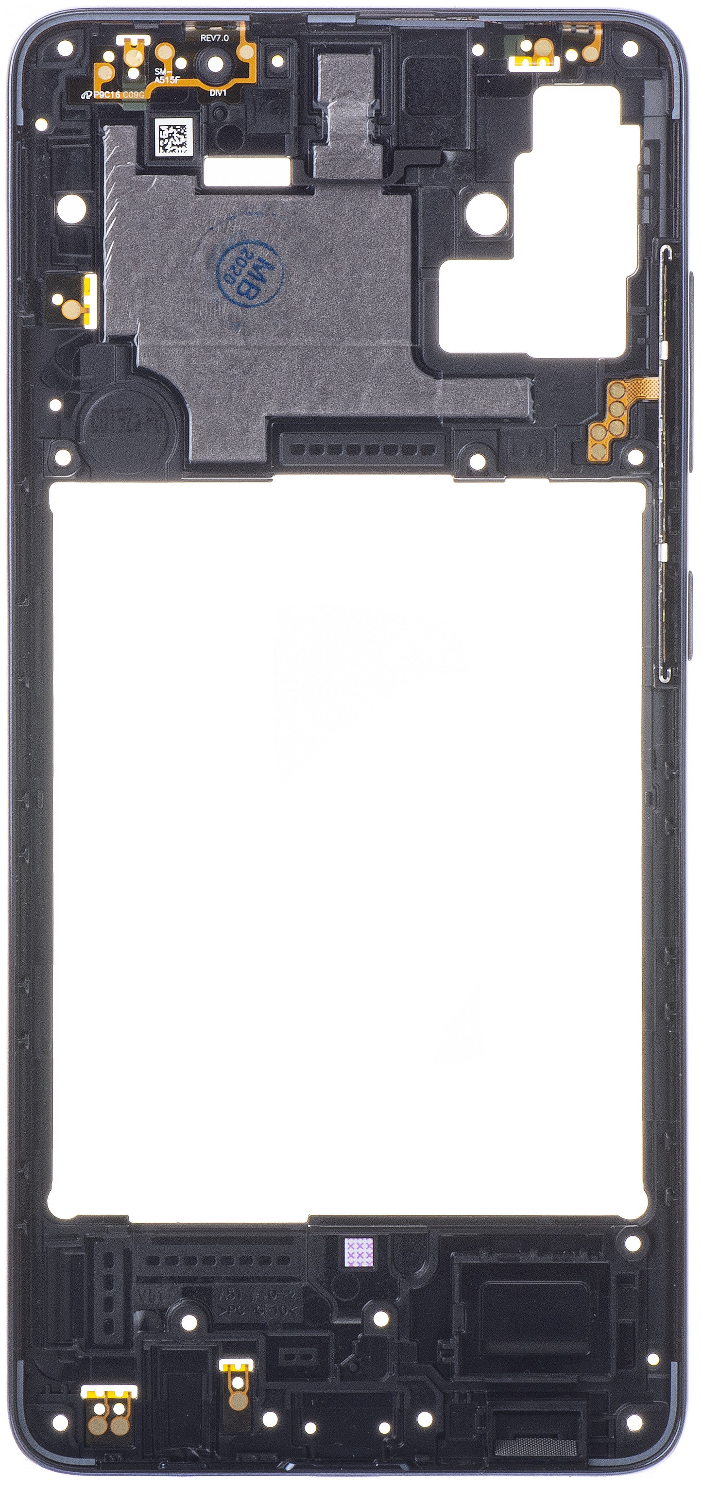 Srednji okvir Samsung Galaxy A51 A515, Crni
