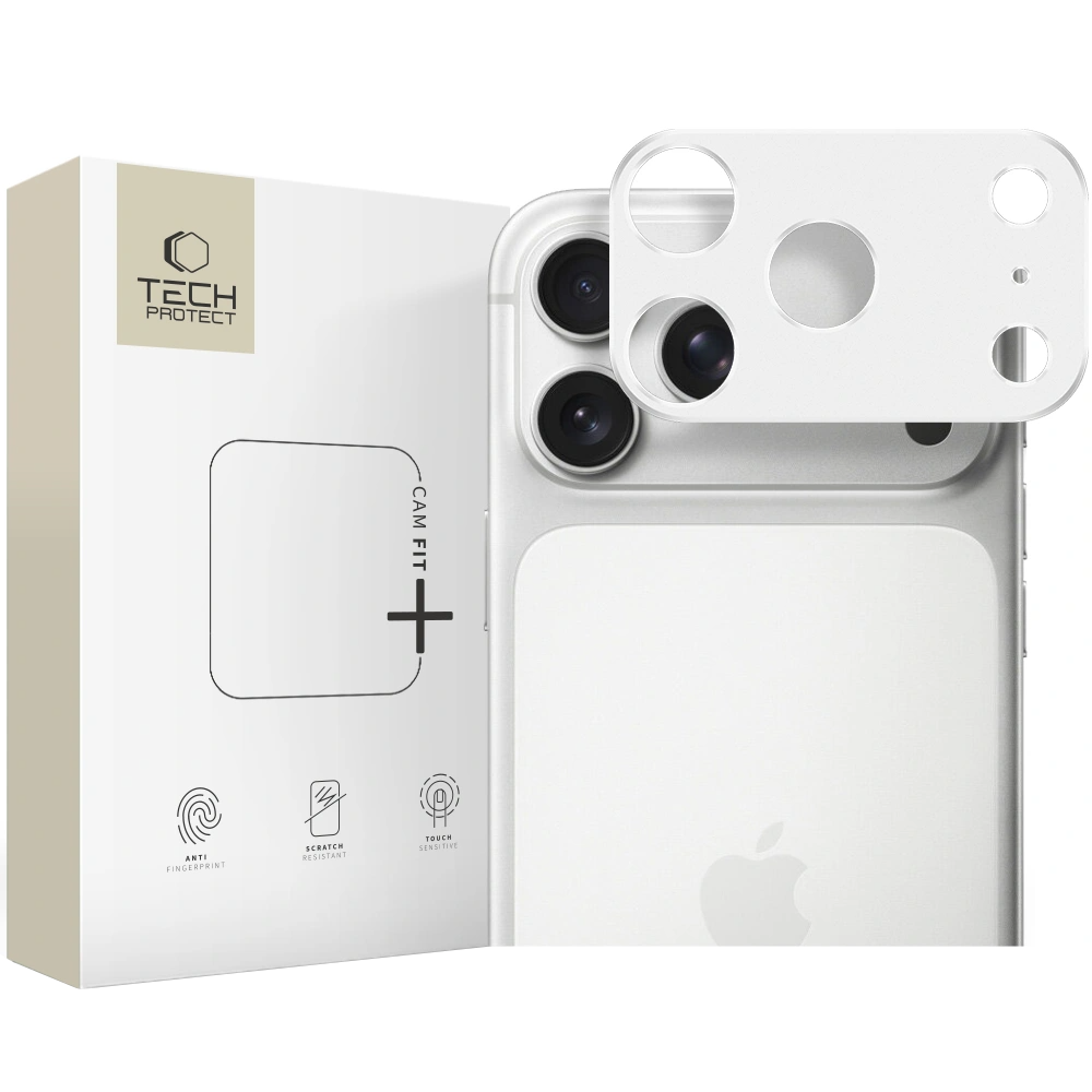 Okvir zaštite stražnje kamere Tech-Protect Camalloy Fit+ za Apple iPhone 17 Pro, Aluminij, Srebrni