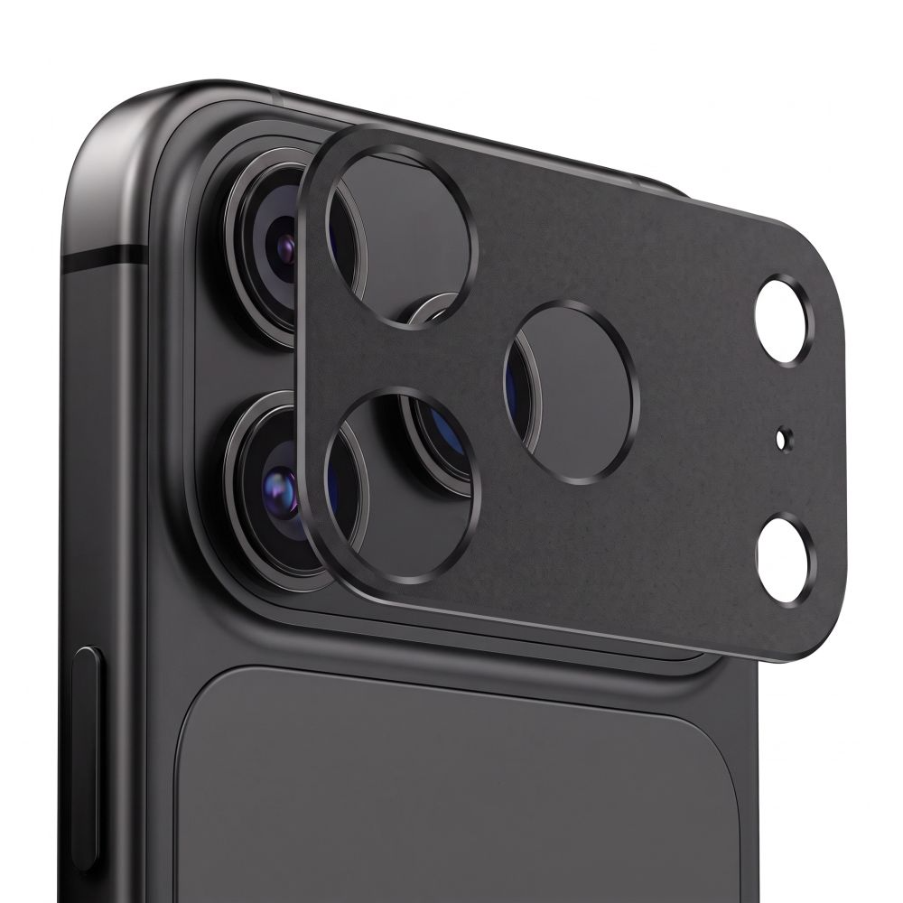 Stražnji zaštitni okvir kamere Tech-Protect Camalloy Fit+ za Apple iPhone 18 Pro, aluminij, crna