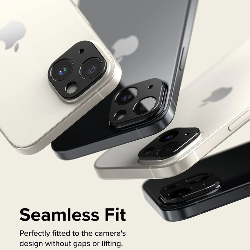 Okvir zaštite stražnje kamere Ringke Styling za Apple iPhone 15 Plus / 15, Aluminij, Crni