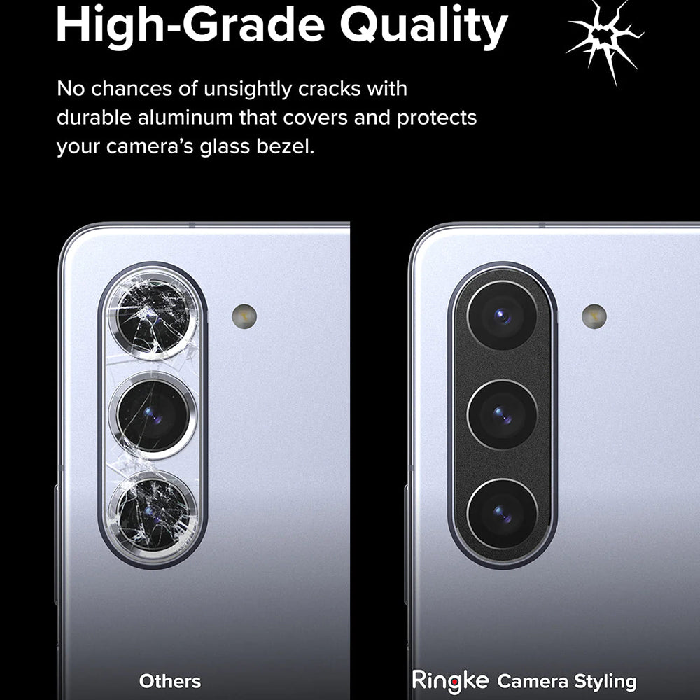 Okvir zaštite stražnje kamere Ringke Styling za Samsung Galaxy Z Fold5 F946, Aluminij, Crni