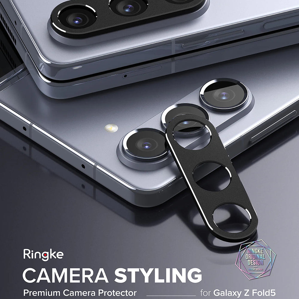 Okvir zaštite stražnje kamere Ringke Styling za Samsung Galaxy Z Fold5 F946, Aluminij, Crni