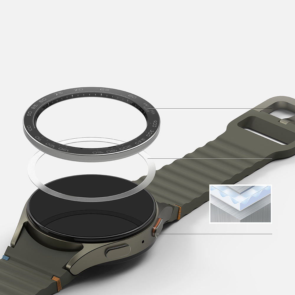 Okvir zaštite Ringke Premium Styling za Samsung Galaxy Watch7 44mm, Model 1, Crni