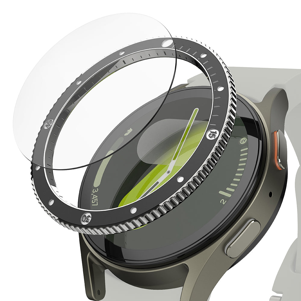 Okvir zaštite Ringke Premium Styling za Samsung Galaxy Watch7 44mm, Model 2, Crni