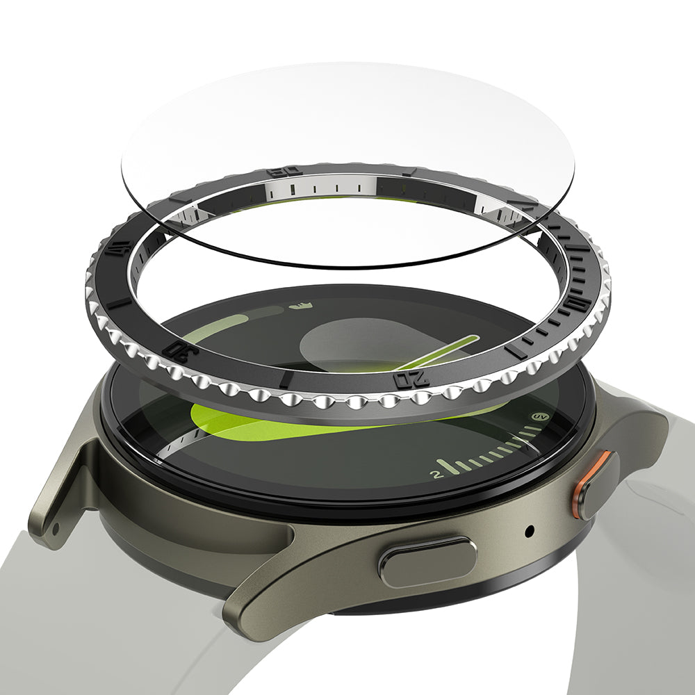 Okvir zaštite Ringke Premium Styling za Samsung Galaxy Watch7 44mm, Model 3, Crni