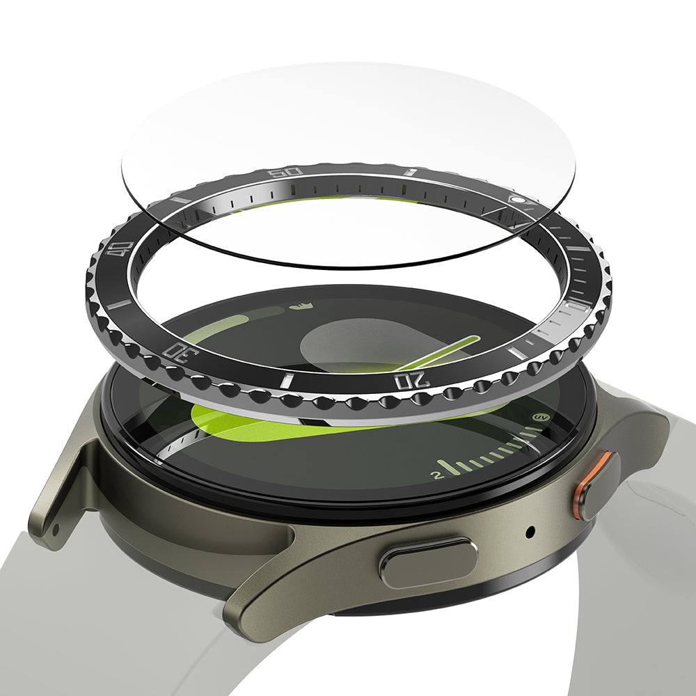 Okvir zaštite Ringke Premium Styling za Samsung Galaxy Watch7 44mm, Model 4, Crni