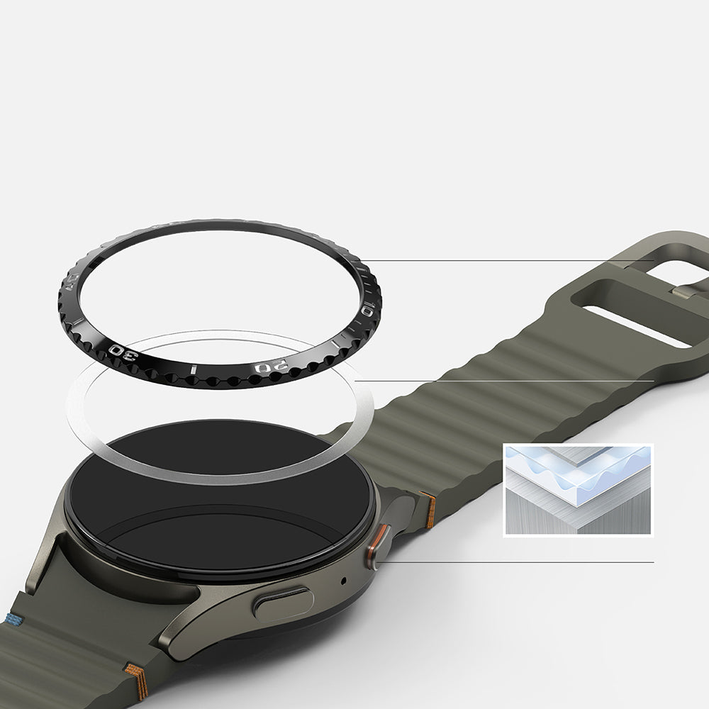 Okvir zaštite Ringke Styling za Samsung Galaxy Watch7 40mm, Model 6, Crni