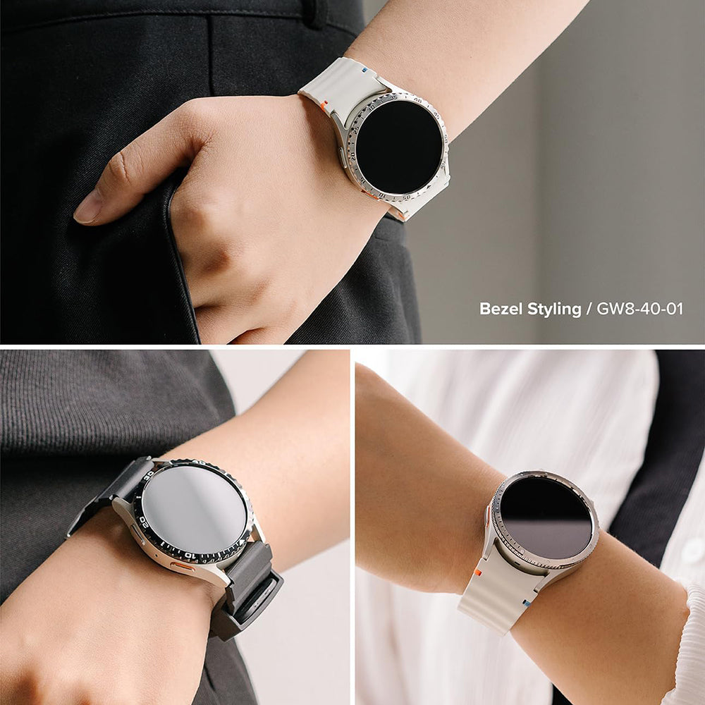 Okvir zaštite Ringke Inner Styling za Samsung Galaxy Watch8 Classic, Srebrni