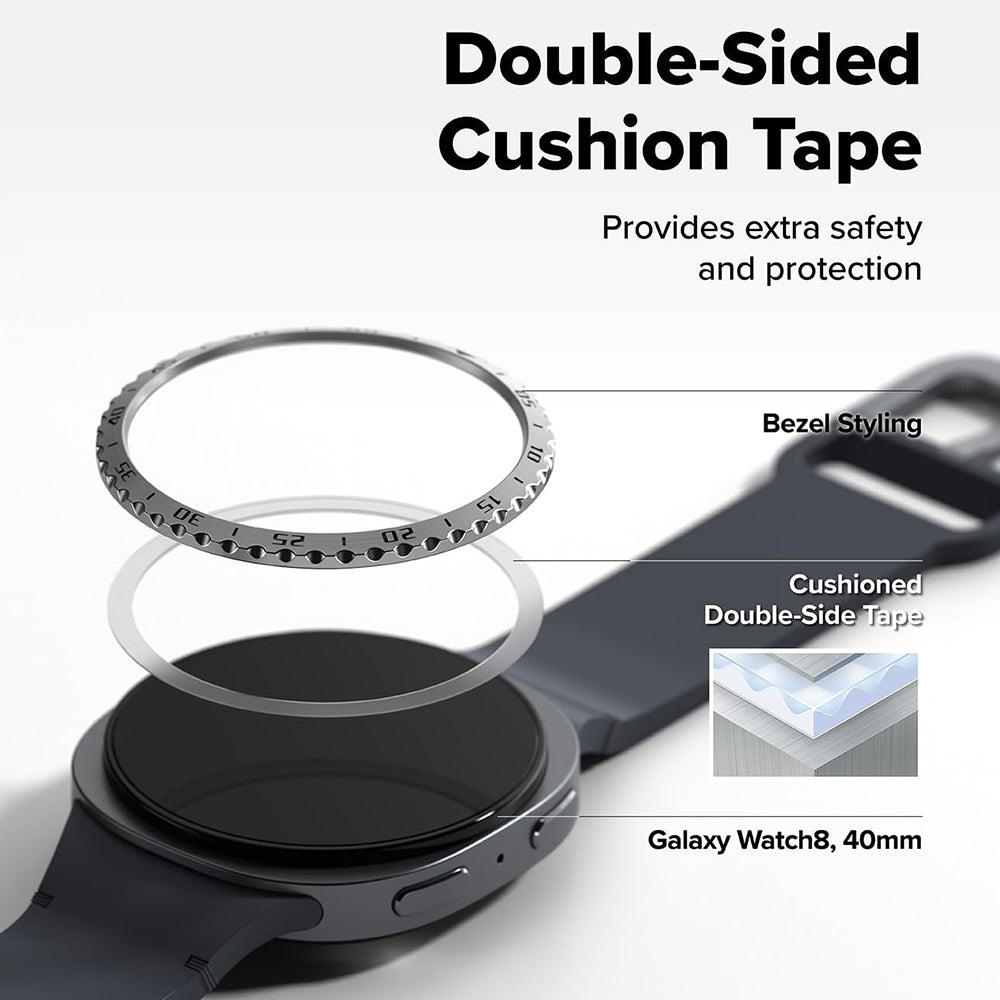 Okvir zaštite Ringke Inner Styling za Samsung Galaxy Watch8 Classic, Srebrni