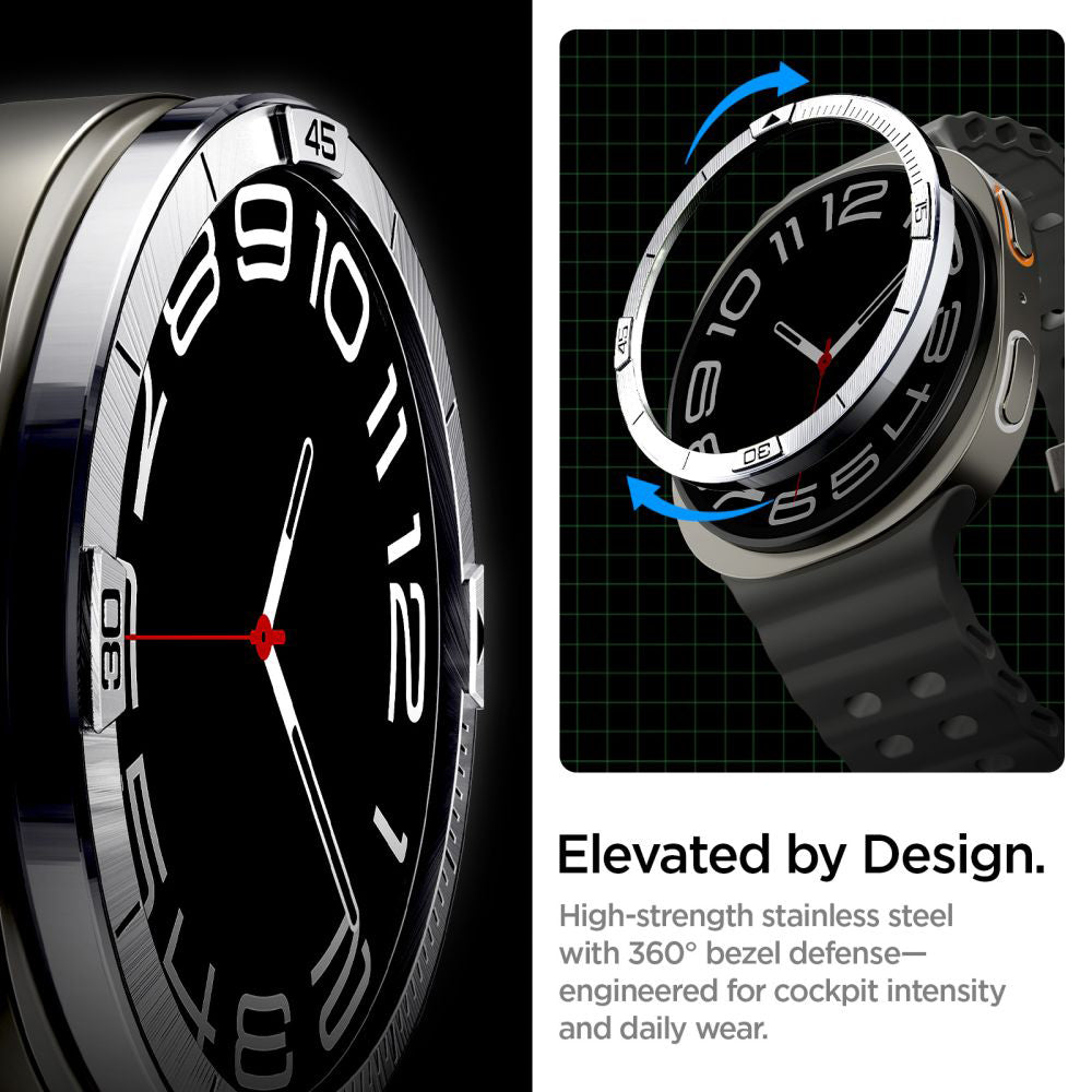 Okvir zaštite Spigen Tune Pilot za Samsung Galaxy Watch8 44mm, Srebrni ACS10009