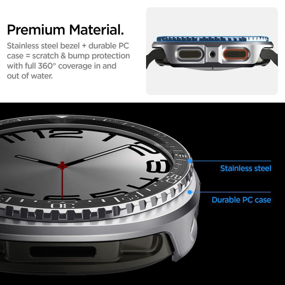 Okvir zaštite Spigen Tune Pro Diver za Samsung Galaxy Watch8 44mm, Crni