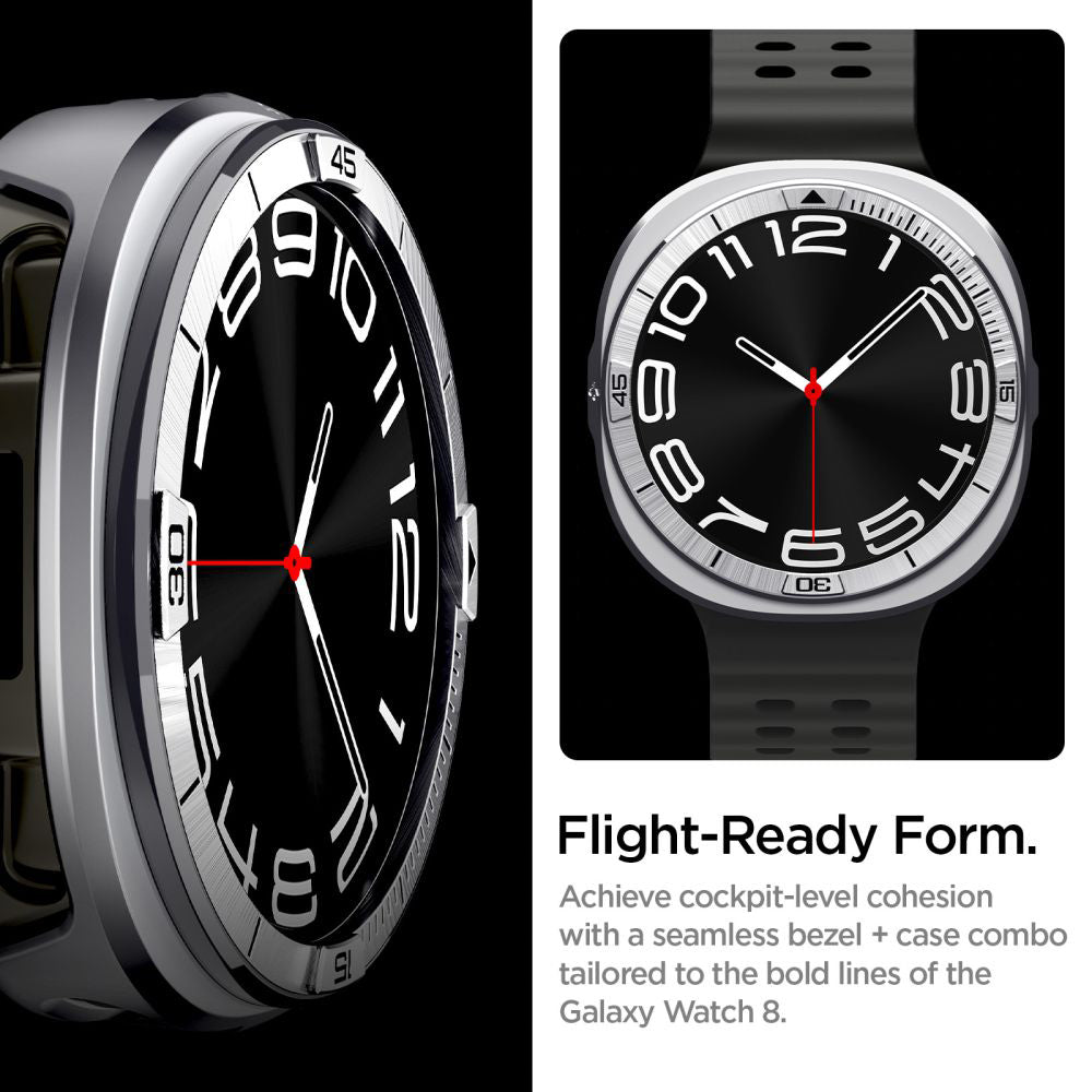 Okvir zaštite Spigen Tune Pro Pilot za Samsung Galaxy Watch8 44mm, Srebrni
