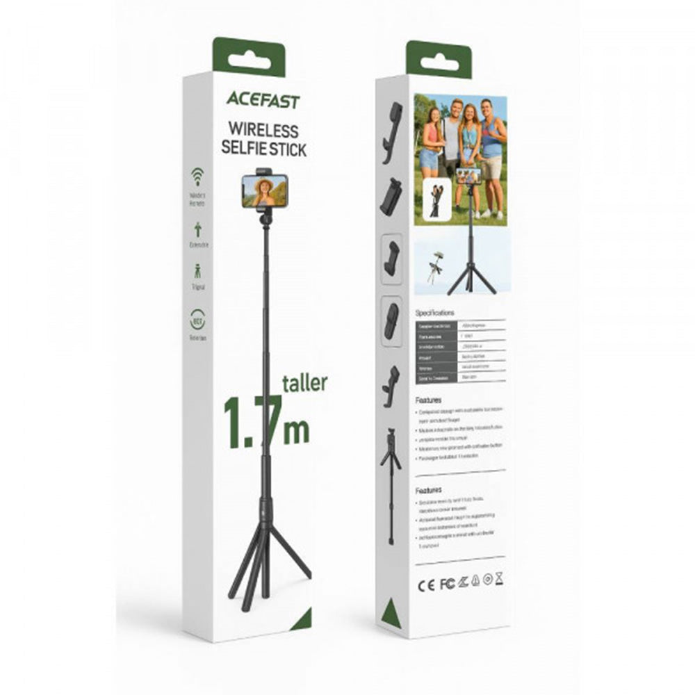 Selfie Stick Bluetooth Acefast E31, Univerzalan, Crni