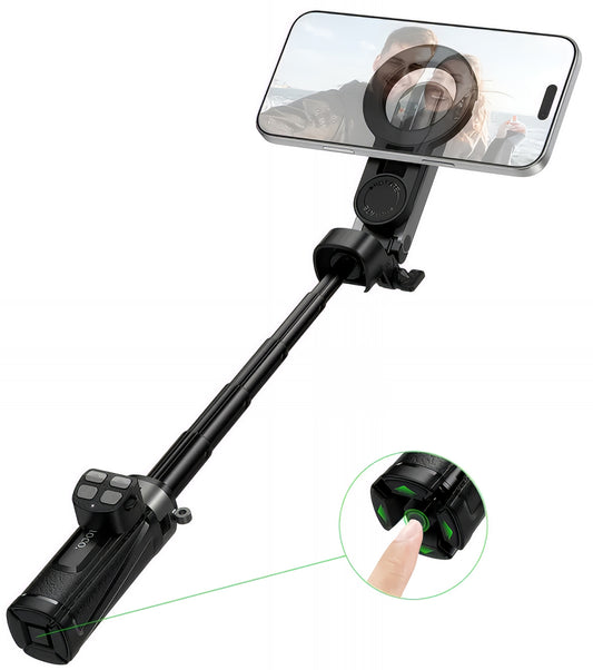Selfie Stick Bluetooth HOCO K27 Pro, Univerzalan, Crni