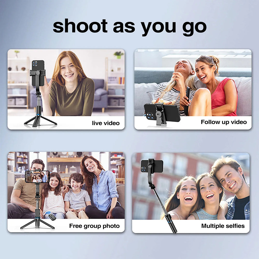 Selfie Stick Bluetooth Techsuit C01, Univerzalan, Crni