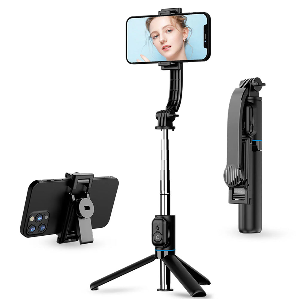 Selfie Stick Bluetooth Techsuit C01, Univerzalan, Crni