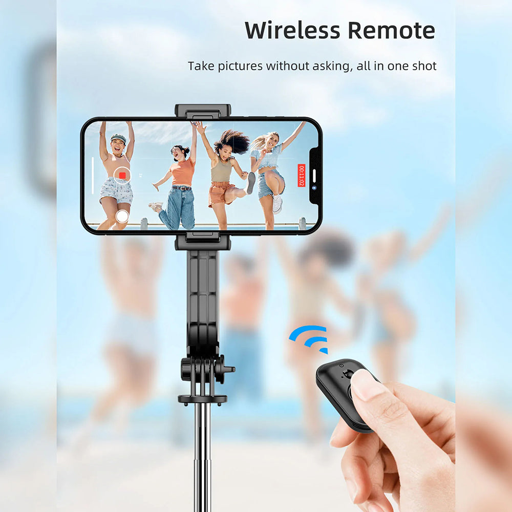 Selfie Stick Bluetooth Techsuit C01, Univerzalan, Crni