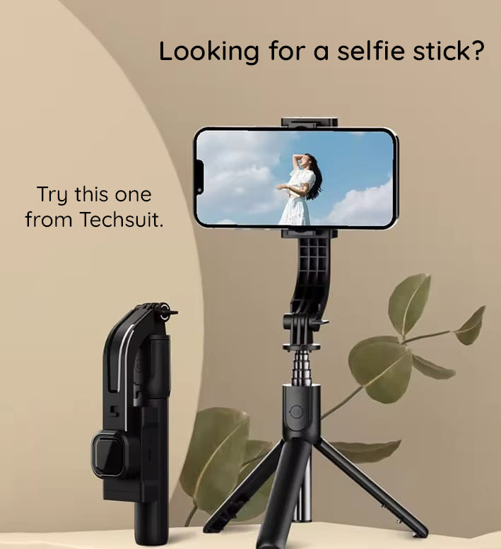 Selfie Stick Bluetooth Techsuit C06, Univerzalan, Crni