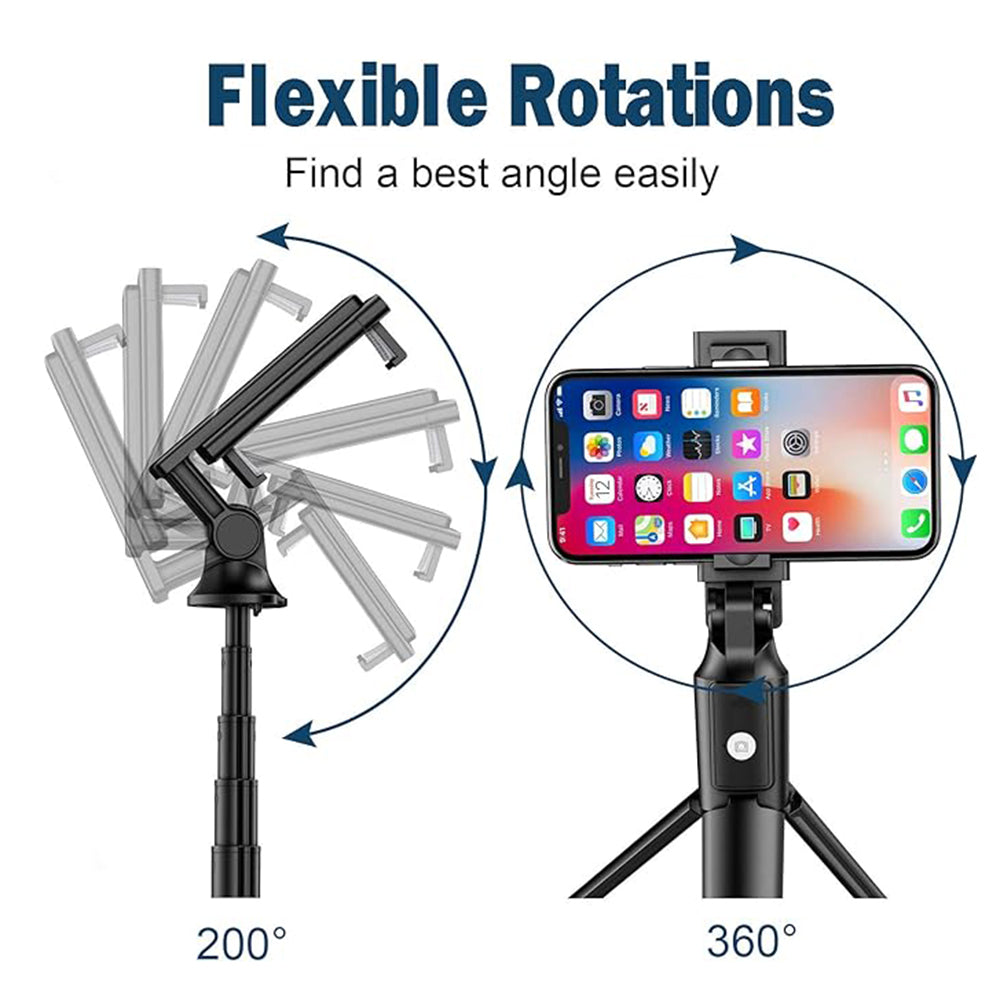 Selfie Stick Bluetooth Techsuit K22, Univerzalan, Crni